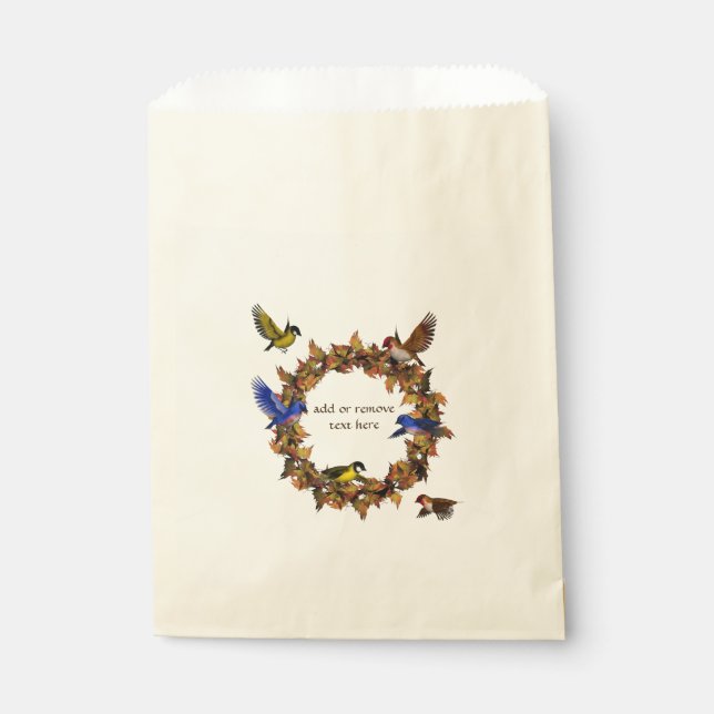 Autumn Birds Favor Bag (Front)