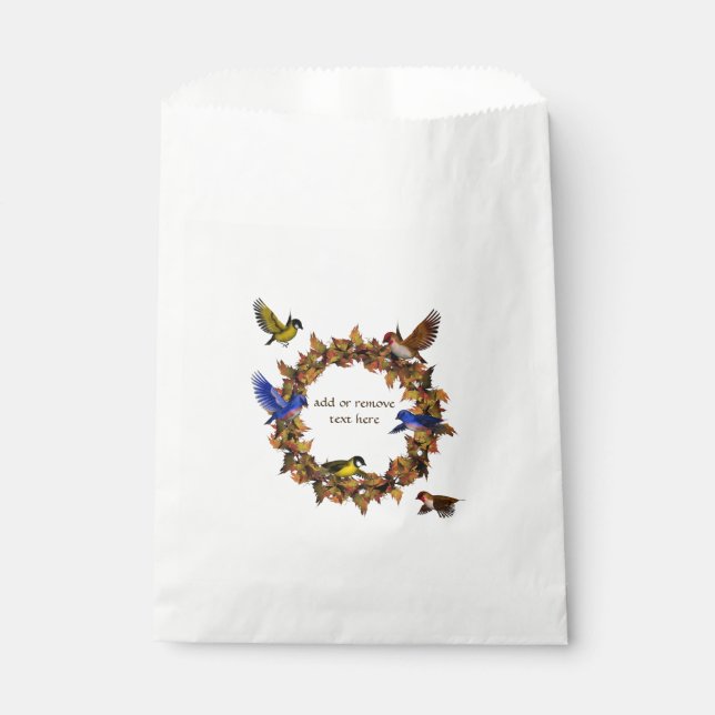 Autumn Birds Favor Bag (Front)