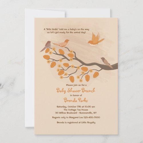 Autumn Birds Invitation