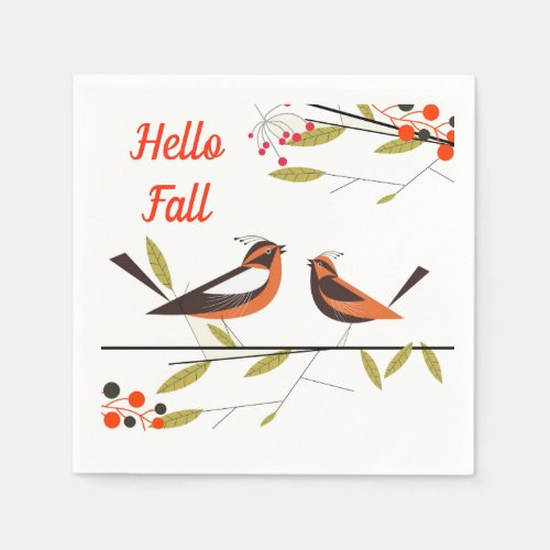 Autumn Birds Napkins