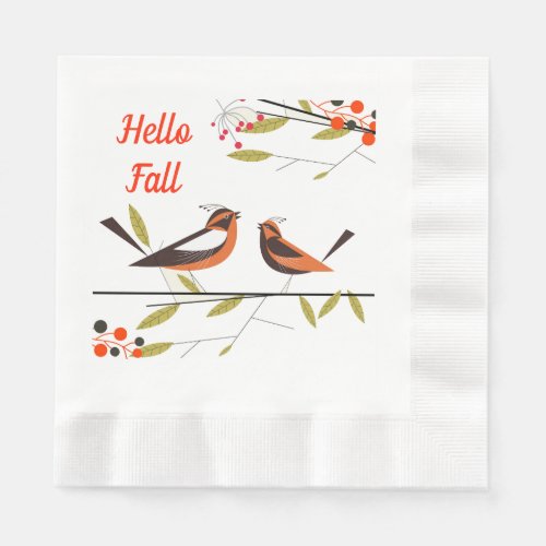 Autumn Birds Napkins