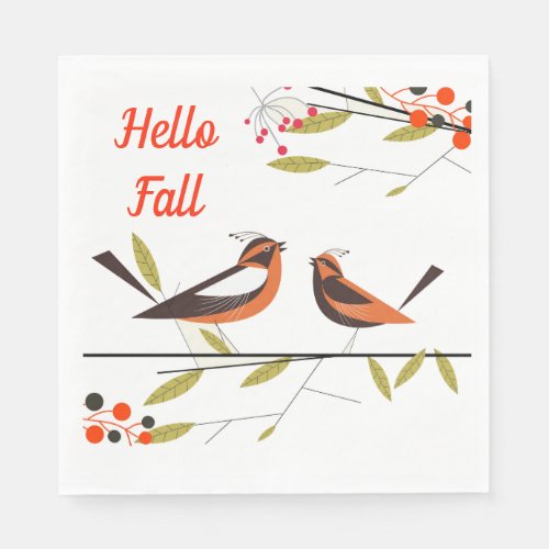 Autumn Birds Napkins