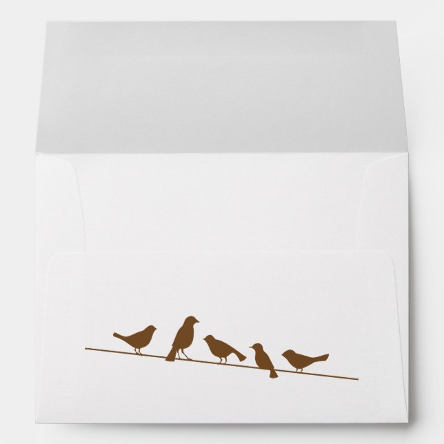 Autumn Birds on a Wire Envelope (Back (Bottom))