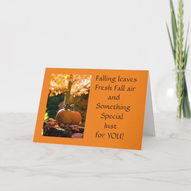 ***AUTUMN BIRTHDAY WISHES*** CARD (Front)