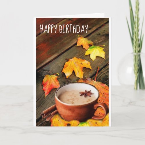 AUTUMN BIRTHDAY WISHES FOR YOU HOLIDAY CARD