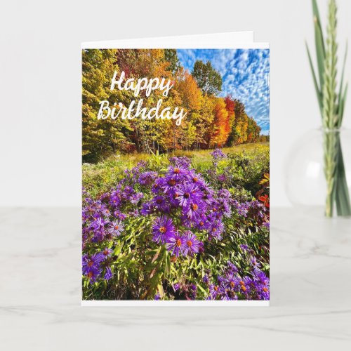 AUTUMN BIRTHDAY WISHES FOR YOU HOLIDAY CARD