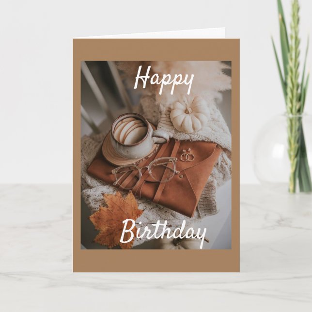 AUTUMN *BIRTHDAY WISHES* to my "WIFE" CARD (Front)