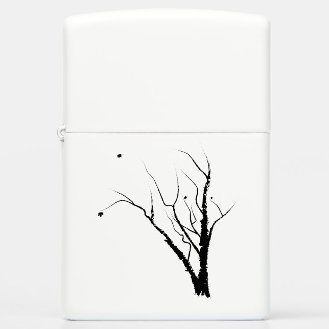 Autumn Black Tree White Background Lighter (Front)