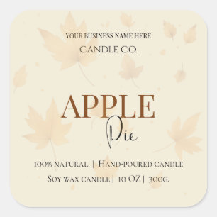 Autumn Blessing Apple Pie Fall Candle Label