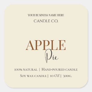Autumn Blessing Apple Pie Fall Candle Label