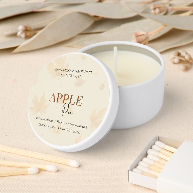 Autumn Blessing Apple Pie | Fall Candle Label  Mini Candle Favors (Insitu)