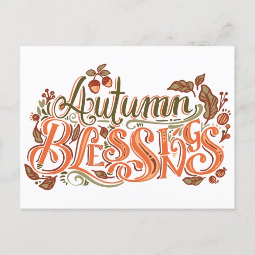 AUTUMN BLESSINGS POSTCARD