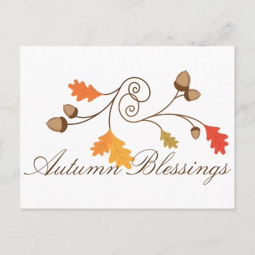 Autumn Blessings Postcard