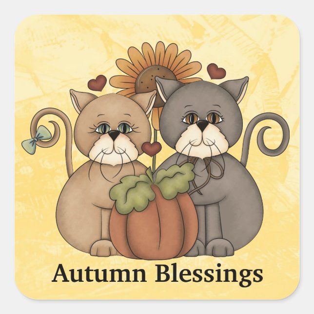 Autumn Blessings sticker (Front)