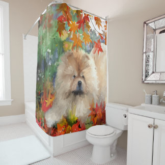 AUTUMN BLISS CHOW - Shower curtain or display