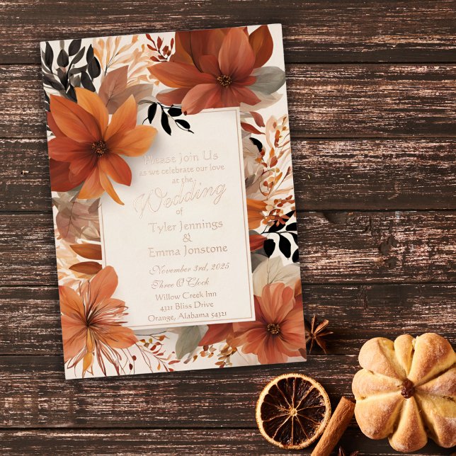 Autumn Bliss Foil Invitation (Creator Uploaded)