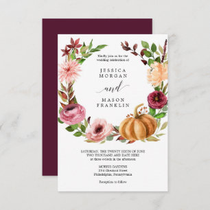 Autumn Bliss Wedding Invitation