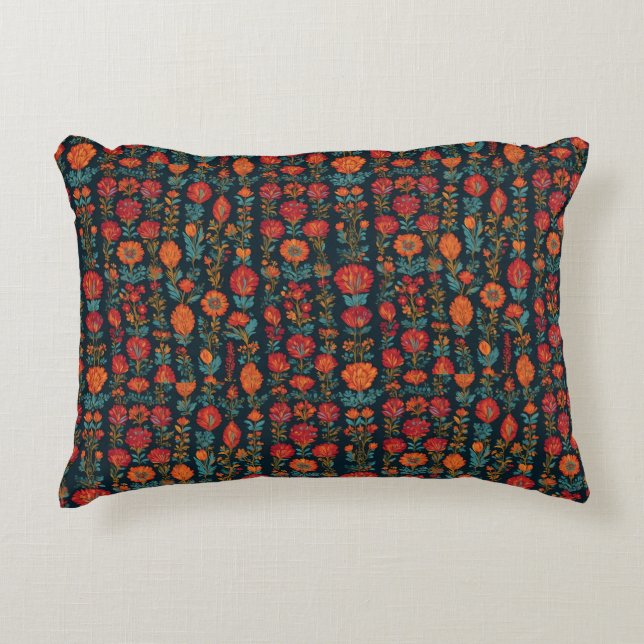 Autumn Bloom" Accent Pillow (Front)