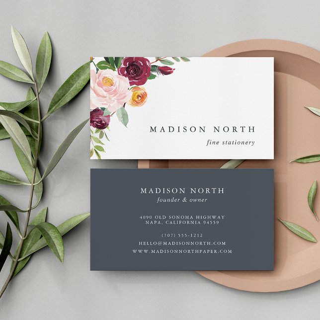 Autumn Bloom | Watercolor Floral Business Card (Creator Uploaded)
