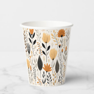 Autumn Blooms  Paper Cups