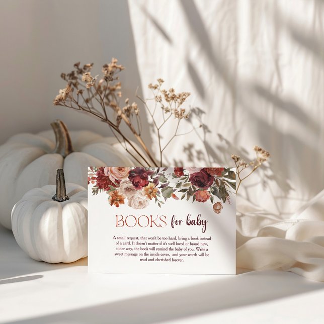 Autumn Blooms Pumpkin Books for Baby Enclosure Card (Creator Uploaded)