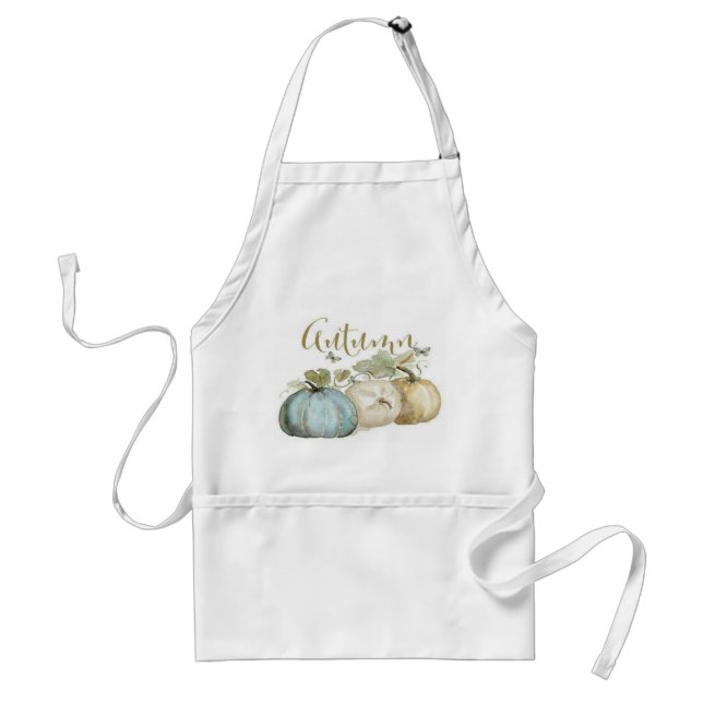 Autumn Blue Pumpkin Apron (Front)