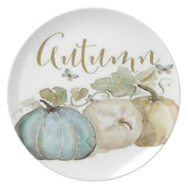 Autumn Blue Pumpkin Dinner Plate