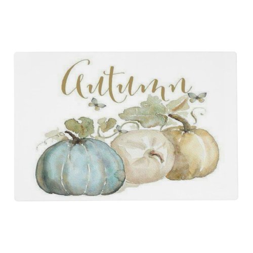 Autumn Blue Pumpkin Place Mat