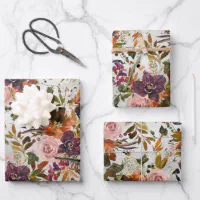 Fall Floral Wrapping Paper