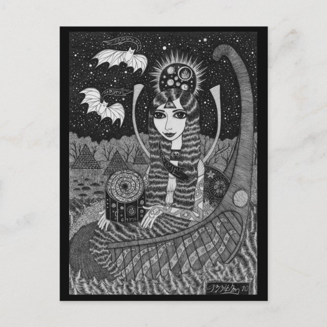 Autumn Boat Postcard (Front)