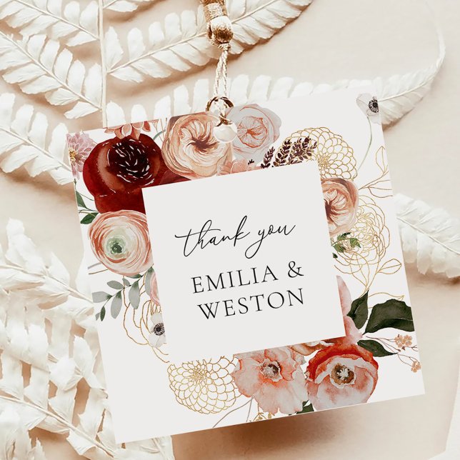 Autumn Bohemian Wedding Favor Tag (Creator Uploaded)