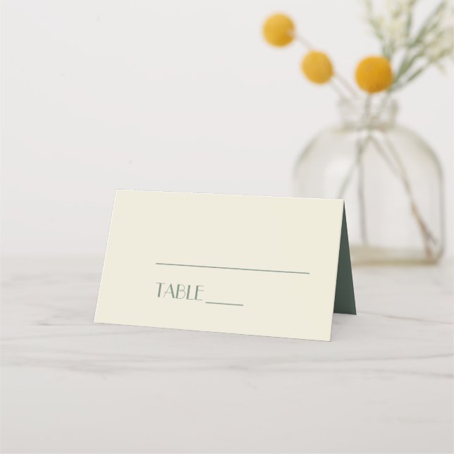 Autumn Boho Deco | Cream Place Card Tent (Front)