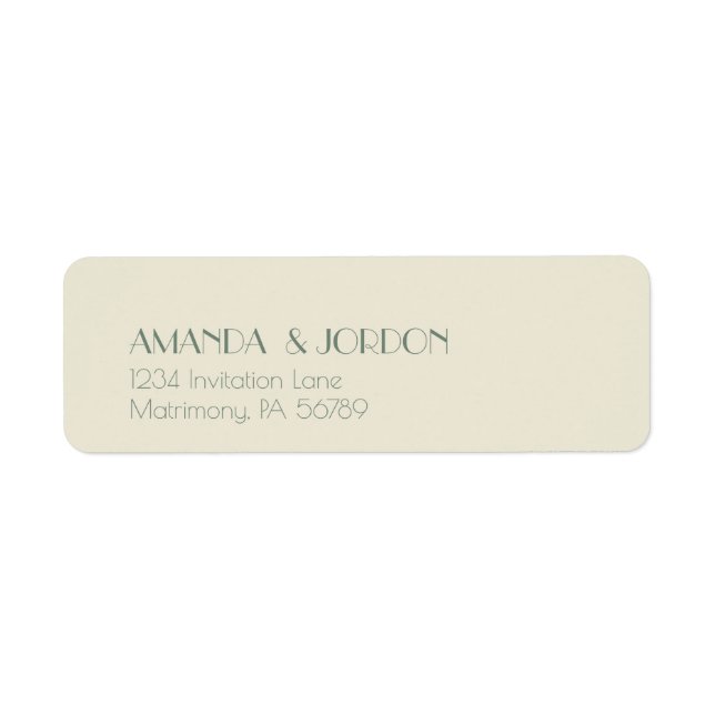 Autumn Boho Deco | Cream Return Address Label (Front)