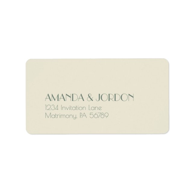 Autumn Boho Deco | Cream RSVP Address Label (Front)