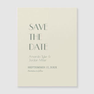 Autumn Boho Deco Cream Save the Date Magnet