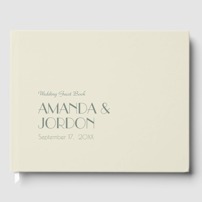 Autumn Boho Deco | Cream Wedding Guest Book (Front)