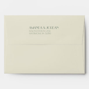 Autumn Boho Deco   Cream Wedding Invitation Envelope