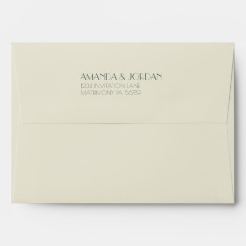 Autumn Boho Deco  Cream Wedding Invitation Envelope