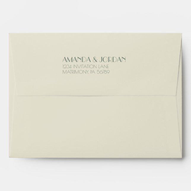 Autumn Boho Deco | Cream Wedding Invitation Envelope (Back (Top Flap))