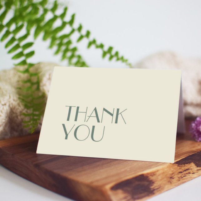 Autumn Boho Deco | Cream Wedding Thank You Card (Creator Uploaded)