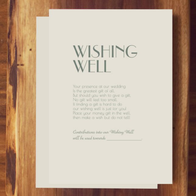 Autumn Boho Deco | Cream Wedding Wishing Well Enclosure Card (Creator Uploaded)