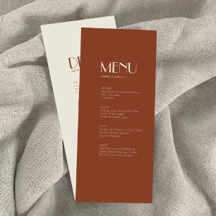 Autumn Boho Deco Rust dinner drink menu