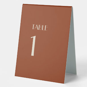 Autumn Boho Deco   Rust Table Number Tent Sign
