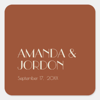 Autumn Boho Deco | Rust Wedding Seal Sticker