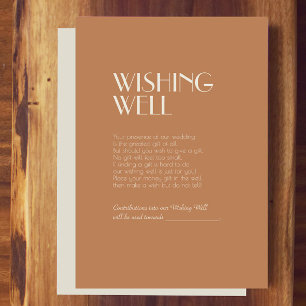 Autumn Boho Deco Terracotta Wedding Wishing Well Enclosure Card