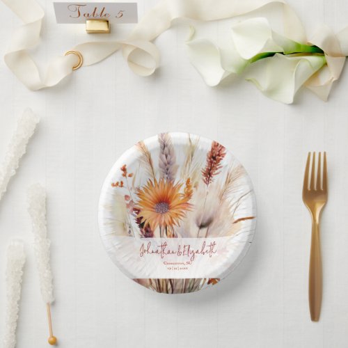 Autumn Boho Floral Wedding  White Paper Bowls