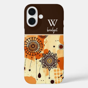 Autumn Boho Mandala Warm Earthy Floral iPhone 16 Case