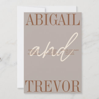 Autumn Bold and Retro Wedding Invitation