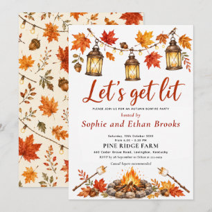 Autumn Bonfire Party Invitation