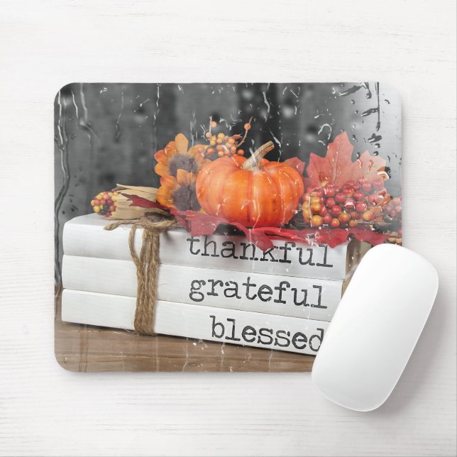 Autumn Books in Rainy window Mouse Pad (With Mouse)